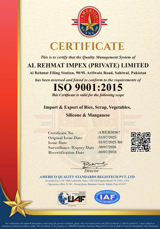 UAF Americo-ISO 9001-AL REHMAT IMPEX (PRIVATE) LIMITED-1